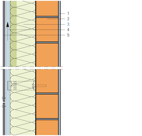 Revêtement ventilé, sous-construction métallique