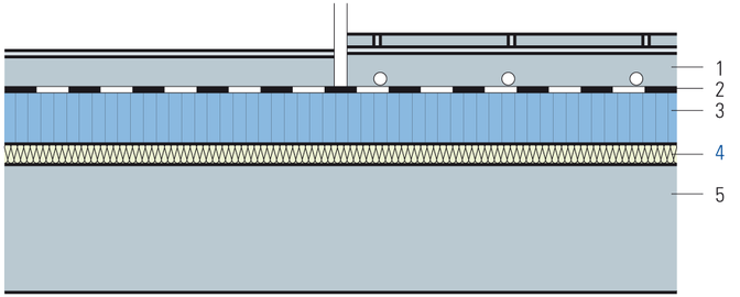 Kellerdecke mit schwimmendem Fliessestrich, Trittschall und Wärmedämmung