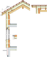 Costruzione massiccia, parete esterna ventilata, tetto Flums